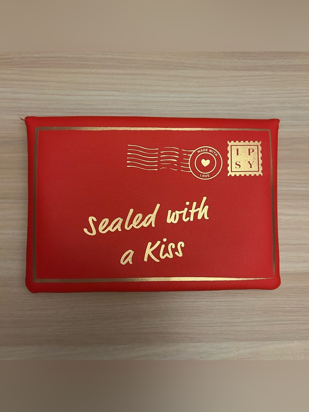 IPSY Sealed with a Kiss Red Cosmetic Bag